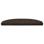 vidaXL Tapis d'escalier auto-adhésifs 15 Pièces Marron foncé