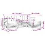 vidaXL Ensemble de canapés d'extérieur 4 pc Blanc et anthracite