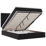 vidaXL Cadre de lit ottoman avec matelas noir 140x190 cm velours