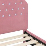 vidaXL Cadre de lit pour tout-petit avec tête de lit Rose 70 x 140 cm