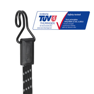 3238EURDAT Sangle d'Arrimage avec Crochets et Cliquet Rétractable Noir 3m x 25mm Sangle Pack de 2