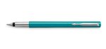 Stylo plume VECTOR Pte Moyenne Corps Bleu Canard Brillant Attribut Acier PARKER