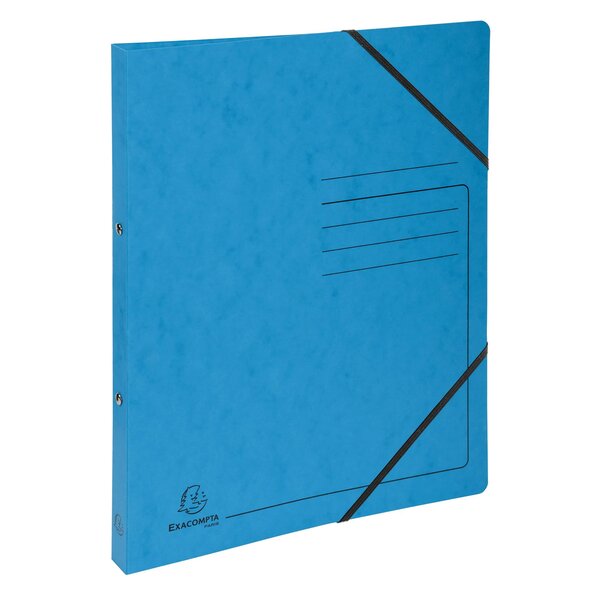 Classeur 2 Anneaux 15mm Carte Lustrée Imprimée - A4 - Turquoise - X 10 - Exacompta