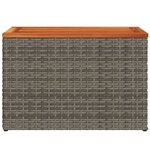 vidaXL Tables d'appoint de jardin 2 Pièces gris rotin bois massif