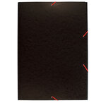 Chemise 3 Rabat Carte Lustrée A2 NOIR x 10 EXACOMPTA