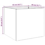 vidaXL Jardinière vert olive 42x40x39 cm acier