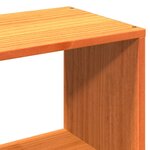 vidaXL Lit bibliothèque sans matelas cire marron 90x190 cm pin massif