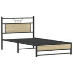vidaXL Cadre de lit sans matelas chêne sonoma 100x190 cm