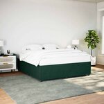 vidaXL Cadre de lit sans matelas vert foncé 200x200 cm velours