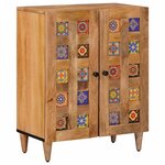 vidaXL Ensemble de mobilier de salle de bain avec porte 2 Pièces Naturel