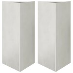 vidaXL Jardinières 2 Pièces triangulaire 40x34 5x70 cm acier inoxydable