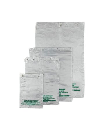 (lot  de 4000 sacs) sac plastique plat standard liassé biosourcé 13 µ transparent