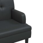 vidaXL Banc avec dossier noir 112x65 5x75 cm similicuir
