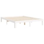 vidaXL Cadre de lit avec tête de lit blanc 140x190 cm bois massif
