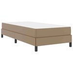 vidaXL Cadre de lit avec matelas Cappuccino 90 x 190 cm tissu