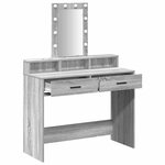 vidaXL Table de Toilette Gris 100 x 41 x 140 cm Bois d'ingénierie