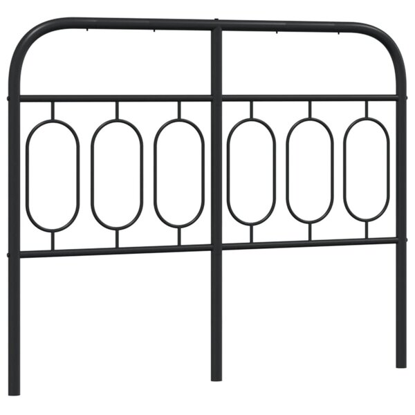 vidaXL Tête de lit de remplacement métal noir 120 cm