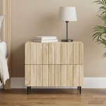 vidaXL Cabinet de chevet avec tiroir Chêne Sonoma 62 x 34 5 x 49 5 cm