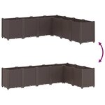 vidaXL Jardinière marron 160x160x53 cm polypropylène
