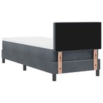 Lit Box Spring vidaXL avec Matelas & LED Gris Foncé 80x200 cm Velours
