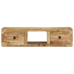 vidaXL Meuble TV mural 100x32x25 cm bois massif manguier brut