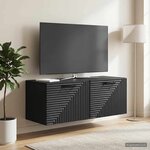 vidaXL Meuble TV mural Noir 78 5 x 31 x 30 cm Bois d'ingénierie