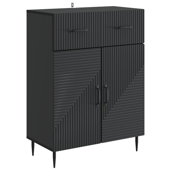 vidaXL Buffet Noir 66 x 34 5 x 89 5 cm Bois d'ingénierie