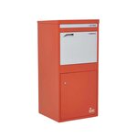 Boîte à colis Extra Large Rouge 2 portes Acier galvanisé SMART PARCEL BOX®
