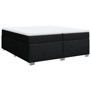 vidaXL Sommier à lattes de lit avec matelas Noir 200x200 cm Tissu