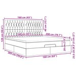 VidaXL Cadre de lit ottoman et matelas gris clair 160x200cm velours