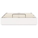 vidaXL Cadre de lit ottoman Blanc 140 x 190 cm Pin massif