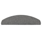 vidaXL Tapis d'escalier autocollants 15 Pièces 65x22 5x3 5 cm Gris