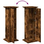vidaXL Piédestal avec rangement chêne fumé 31x30x90 cm bois ingénierie