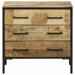 vidaXL Buffet avec tiroir 70 x 35 x 70 cm Bois de manguier massif