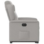 vidaXL Fauteuil inclinable électrique gris nuage tissu