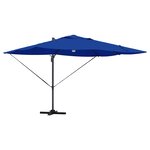 vidaXL Parasol 351 x 250 x 253 cm Polyester et Aluminium Azur