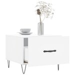 vidaXL Table basse blanc 50x50x40 cm bois d'ingénierie