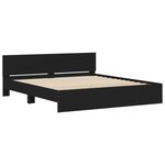 vidaXL Cadre de lit avec LED sans matelas noir 180x200 cm