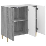 vidaXL Buffet Sonoma gris 89 x 34 5 x 80 cm Bois d'ingénierie