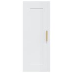 vidaXL Armoire murale Blanc brillant 35x34x90 cm Bois d'ingénierie