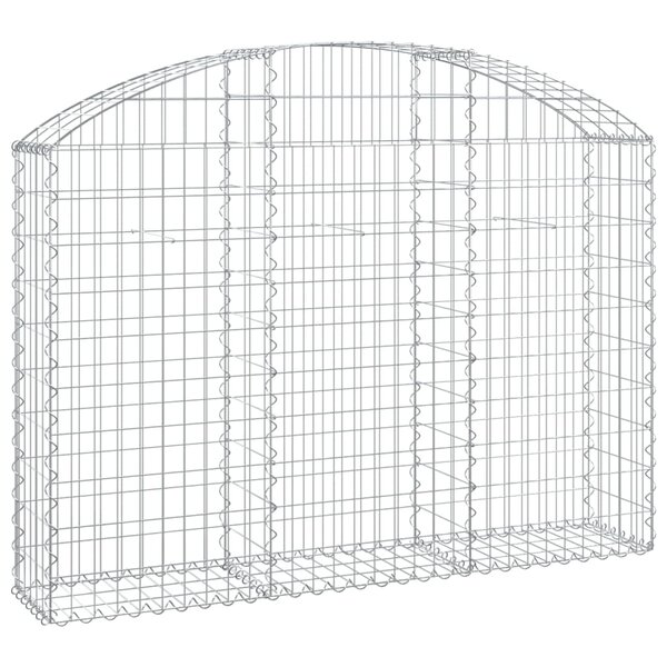 vidaXL Panier de gabions arqué 150x30x100/120 cm Fer galvanisé