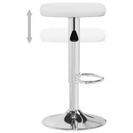 vidaXL Tabourets de bar lot de 2 Blanc Similicuir