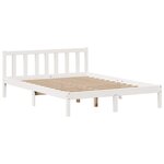 vidaXL Lit bibliothèque sans matelas blanc 140x190 cm bois pin massif