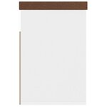 vidaXL Banc à chaussures et coussin Blanc chêne sonoma Bois ingénierie