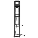 vidaXL Headboard de Rangement avec Station de Charge Chêne noir 180 cm