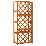 vidaXL Treillis avec étagères 55x30x140 cm Bois de sapin massif
