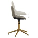 vidaXL Chaise pivotante de salle à manger Gris clair Velours
