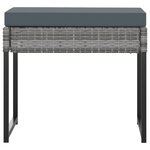vidaXL Salon de jardin 9 Pièces avec coussins Résine tressée Gris