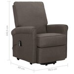 Vidaxl fauteuil inclinable marron tissu