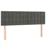 vidaXL Sommier à lattes de lit et matelas Gris foncé 140x190cm Velours